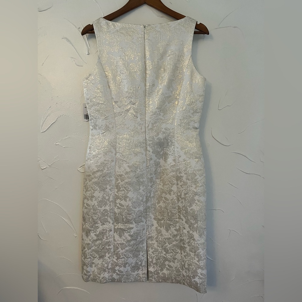 NWT TAHARI Arthur S Levine Champagne & Gold Formal Dress SZ 8 - Picture 2 of 13